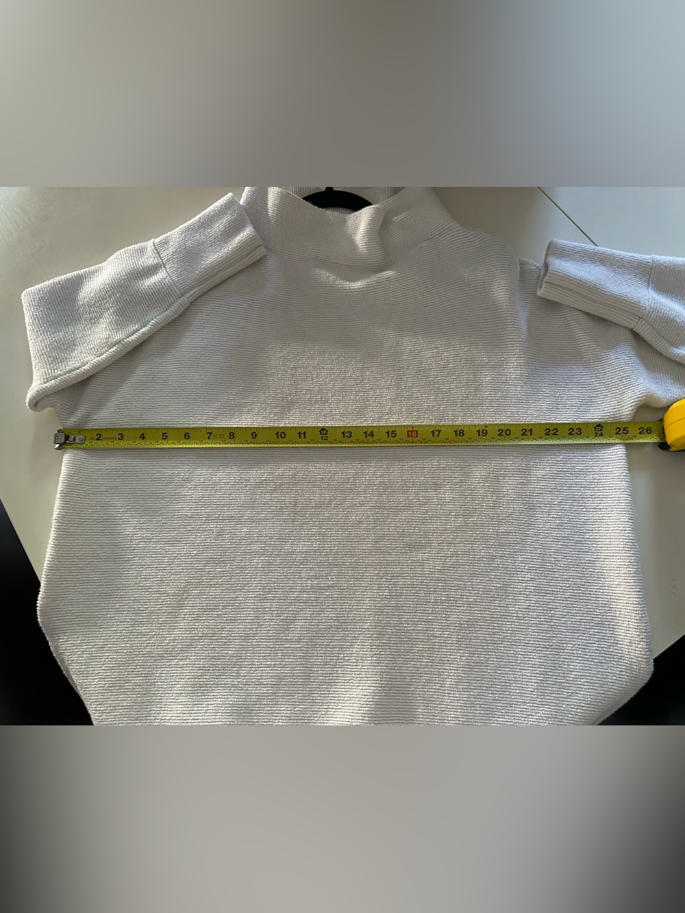 Free People white funnel neck ribbed sweater, size medium - Picture 13 of 15